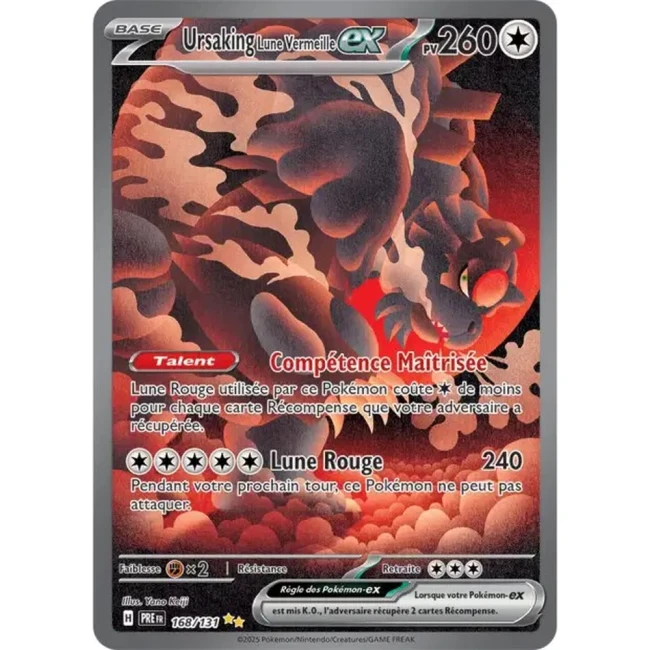 Carte Pokémon Ursaking Lune Vermeille ex 168/131 - EV8.5 Evolutions Prismatiques