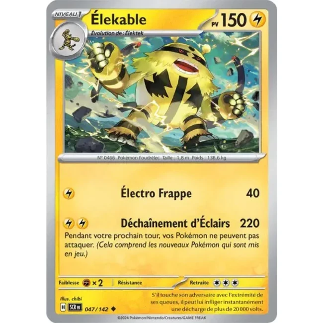 Carte Pokémon Élekable 47/142 - EV7 - Couronne Stellaire