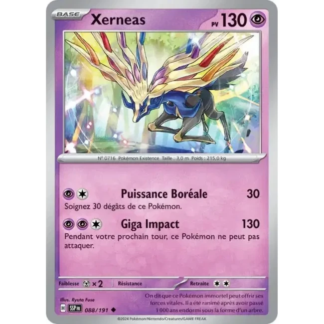 Carte Pokémon Xerneas 88/191 - EV8 Étincelles Déferlantes
