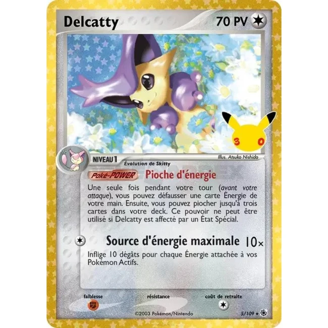 Carte Pokémon Delcatty 5/109 – 30e Anniversaire FR – Collection Classique
