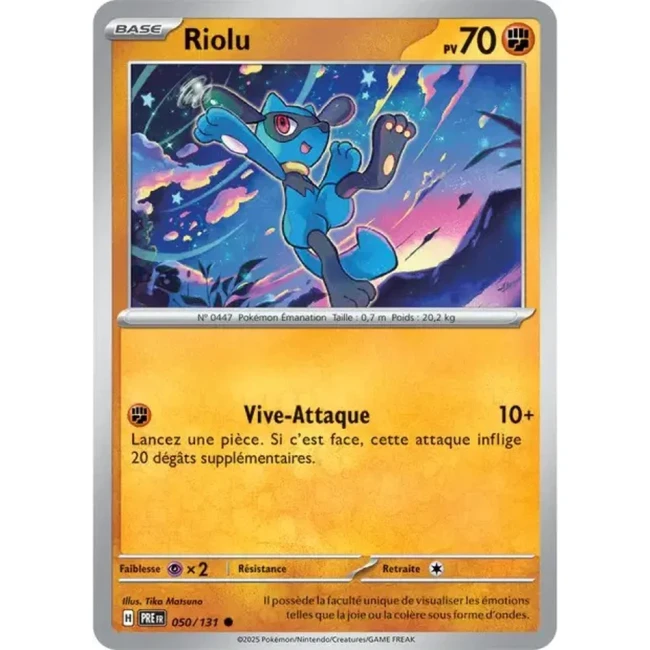 Carte Pokémon Riolu 50/131 - EV8.5 Evolutions Prismatiques