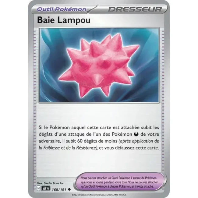Carte Pokémon Baie Lampou 168/191 - EV8 Étincelles Déferlantes
