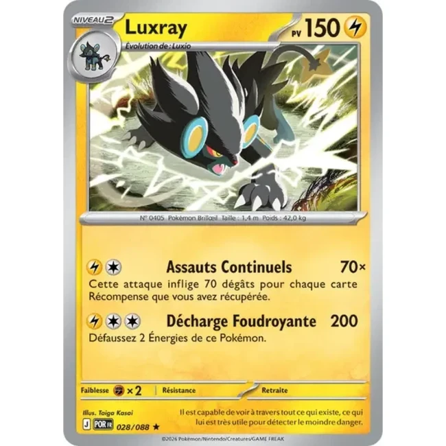 Carte Pokémon Luxray 028/088- ME03 Equilibre Parfait