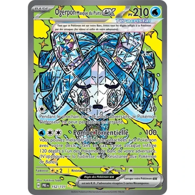 Carte Pokémon Ogerpon Masque du Puits ex 152/131 - EV8.5 Evolutions Prismatiques