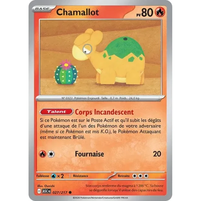 Carte Pokémon Chamallot 27/217 - ME02.5 Héros Transcendants