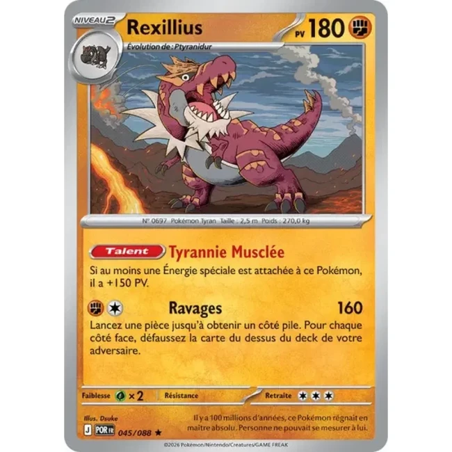 Carte Pokémon Rexillius 045/088 - ME03 Equilibre Parfait