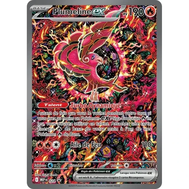 Carte Pokémon Plumeline ex 024 - Méga évolution PROMO