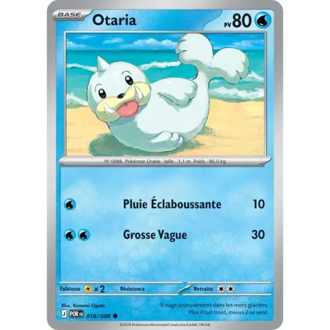 Carte Pokémon Otaria 018/088 - ME03 Equilibre Parfait