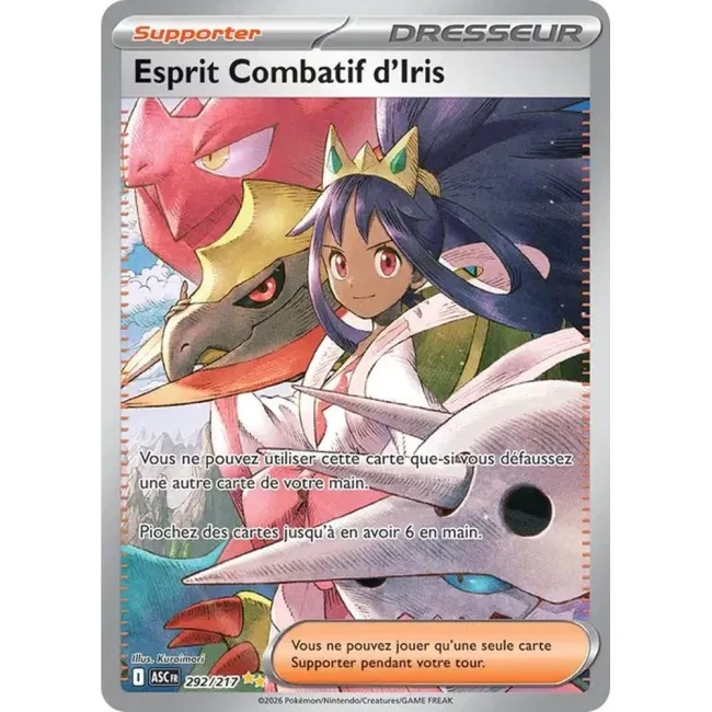 Carte Pokémon Esprit Combatif d'Iris 292/217 - ME02.5  Héros Transcendants