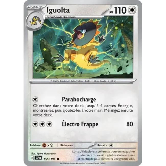 Carte Pokémon Iguolta 155/191 - EV8 Étincelles Déferlantes