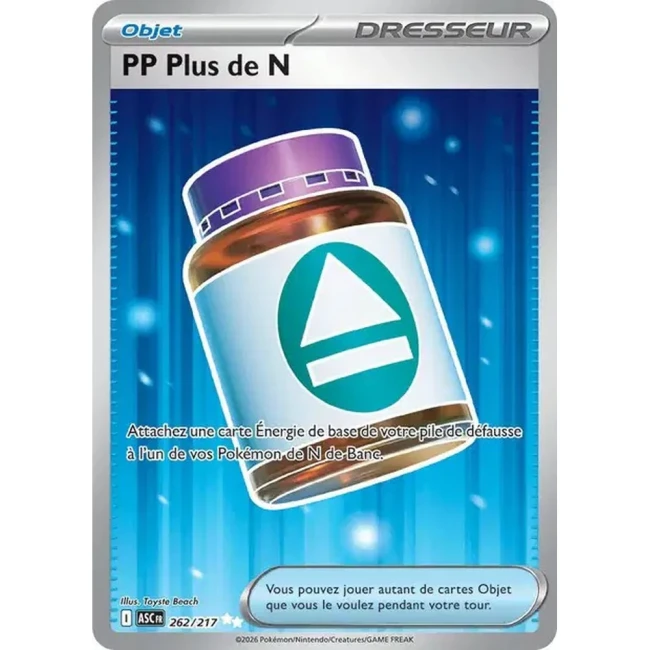 Carte Pokémon PP Plus de N 262/217 - ME02.5  Héros Transcendants
