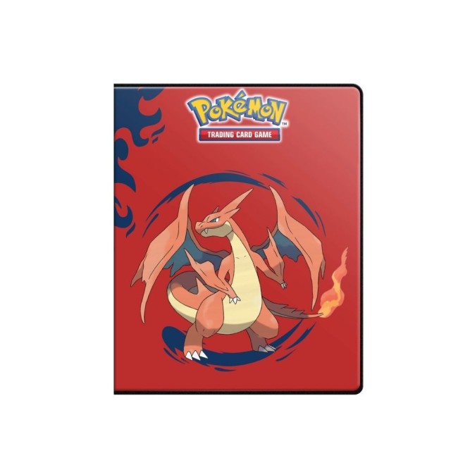 Portfolio Pokémon rouge 4 pochettes avec Méga-Dracaufeu Y en couverture