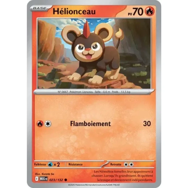 Carte Pokémon Hélionceau 23/132 - ME1 Méga évolution