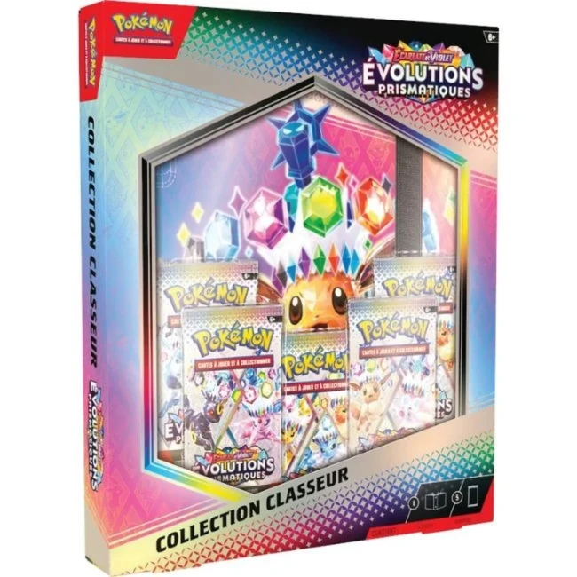 POKEMON - EV8.5 - Evolutions Prismatiques -Portfolio + 5 boosters - FR