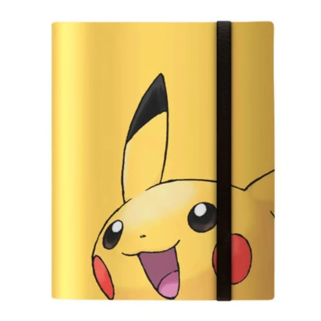 Pokémon Ultra Pro - Classeur PRO à 9 pochettes Pikachu Classeur PRO Pokémon Pikachu Ultra PRO jaune avec élastique noir.