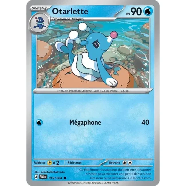 Carte Pokémon Otarlette 19/084 - ME05 Nuit Noire