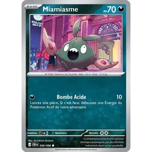 Carte Pokémon Miamiasme 56/086 - ME04 Chaos Ascendant