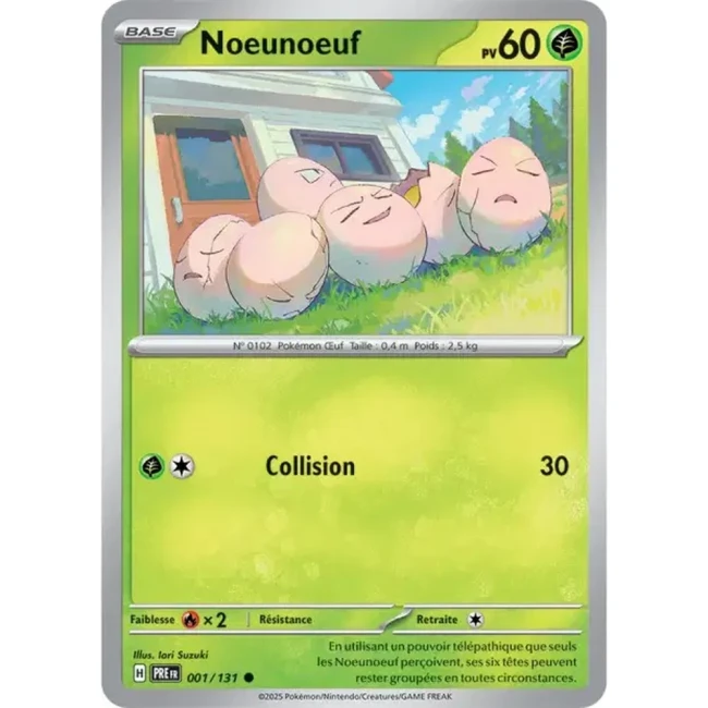 Carte Pokémon Noeunoeuf 1/131 - EV8.5 Evolutions Prismatiques