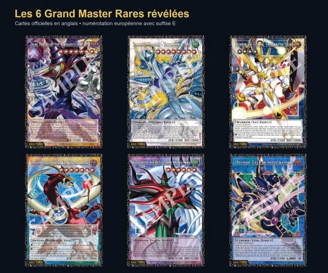 Grand Master Rares Magnificent Monsters Six cartes Grand Master Rare révélées pour Yu-Gi-Oh! Magnificent Monsters