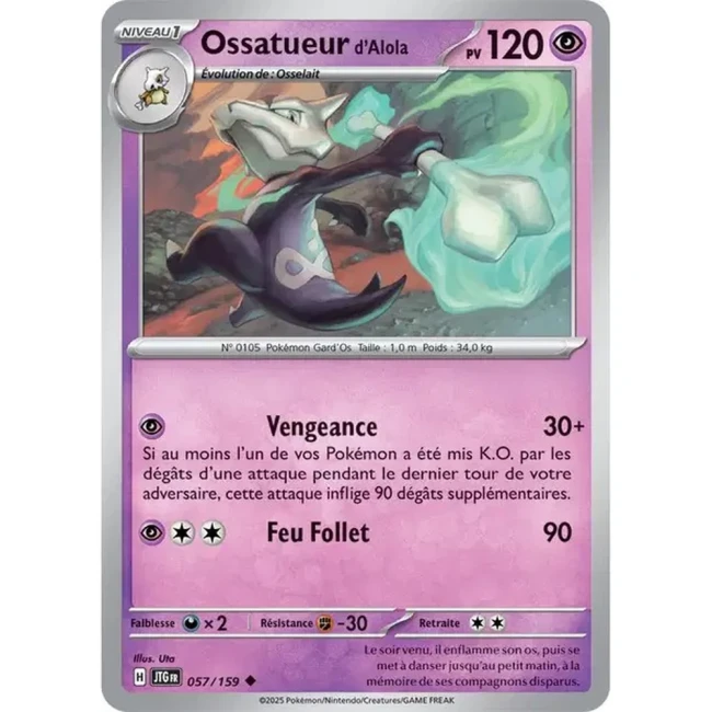 Carte Pokémon Ossatueur d'Alola 57/159 - EV9 Aventures Ensemble