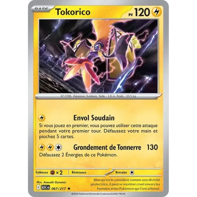 Carte Pokémon Tokorico 67/217 - ME02.5 Héros Transcendants