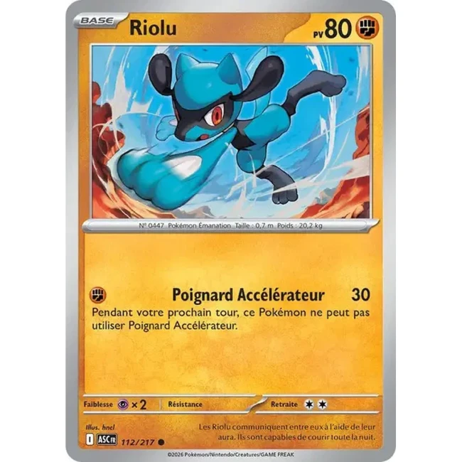 Carte Pokémon Riolu 112/217 - ME02.5 Héros Transcendants