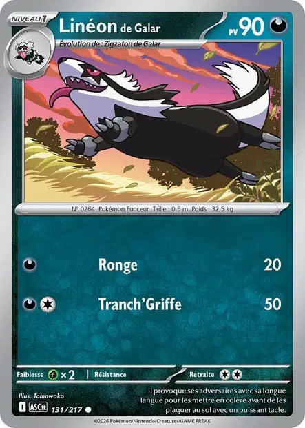 Carte Pokémon Linéon de Galar 131/217 - ME02.5 Héros Transcendants