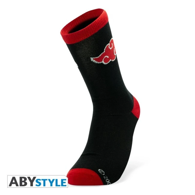 NARUTO SHIPPUDEN - Chaussettes- Noir & Rouge - Akatsuki
