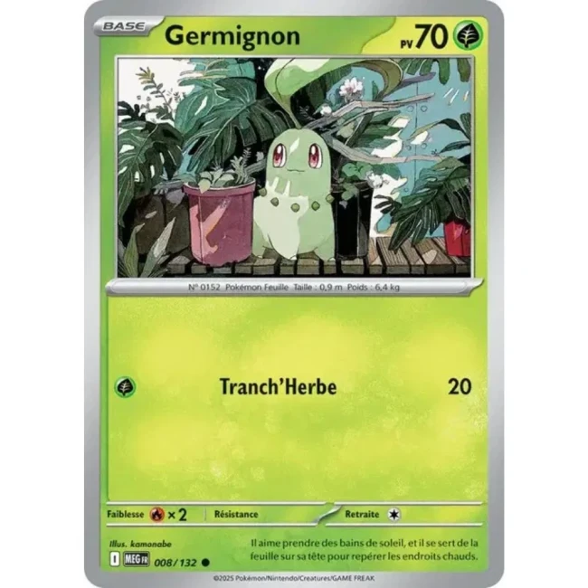 Carte Pokémon Germignon 8/132 - ME1 Méga évolution