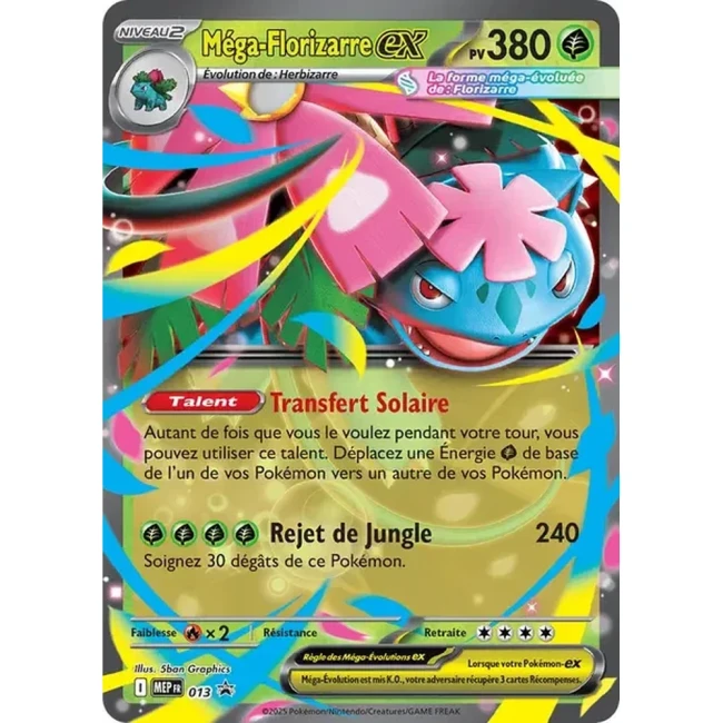 Carte Pokémon Méga-Florizarre ex 013 - Méga évolution PROMO
