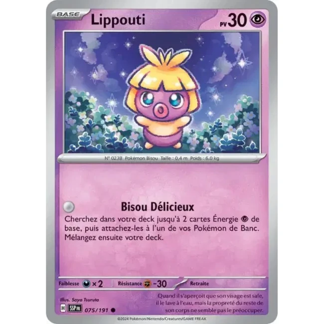 Carte Pokémon Lippouti 75/191 - EV8 Étincelles Déferlantes