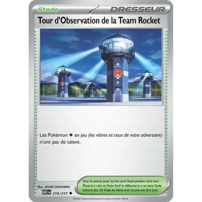 Carte Pokémon Tour d'Observation de la Team Rocket 210/217 - ME02.5 Héros Transcendants