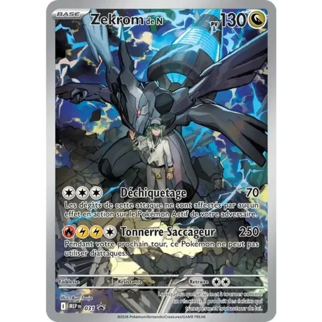 Carte Pokémon  Zekrom de N 031 - Méga évolution PROMO