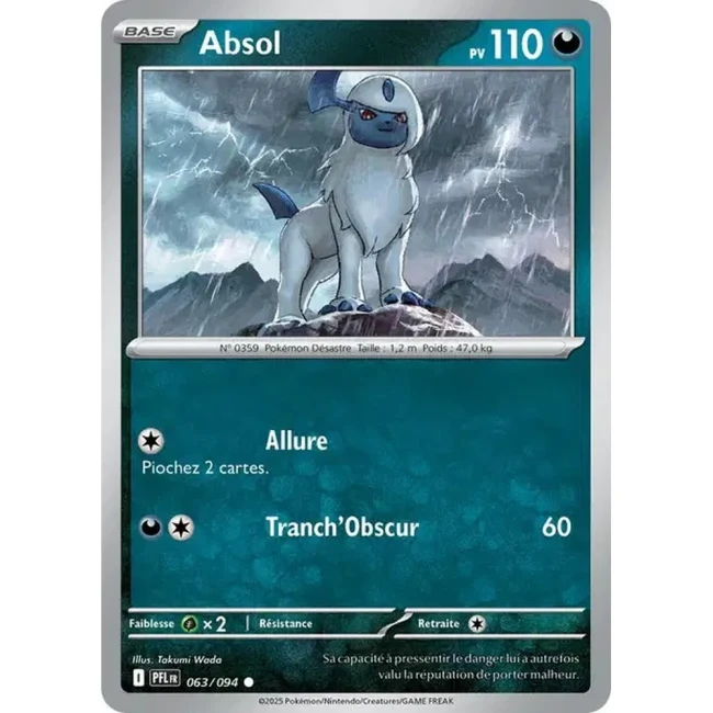 Carte Pokémon Absol 63/94 - ME02 Flammes Fantasmagoriques