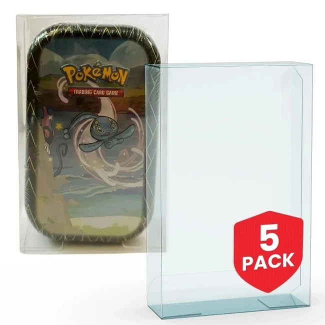 Lot 5 Protecteurs EVORETRO Mini Tin Pokémon – Boîtier PET 0,40 mm