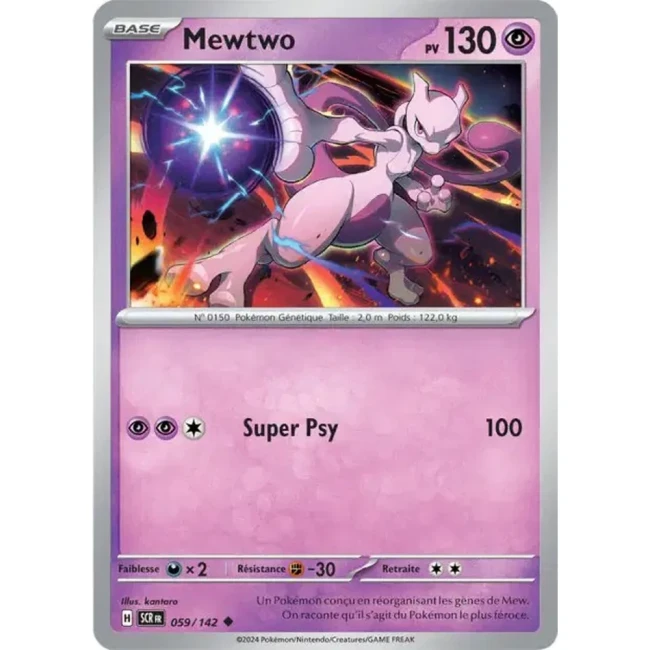 Carte Pokémon Mewtwo 59/142 - EV7 - Couronne Stellaire