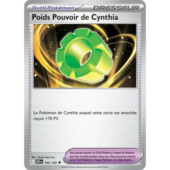 Carte Pokémon Poids Pouvoir de Cynthia 162/182 - EV10 Rivalités Destinées