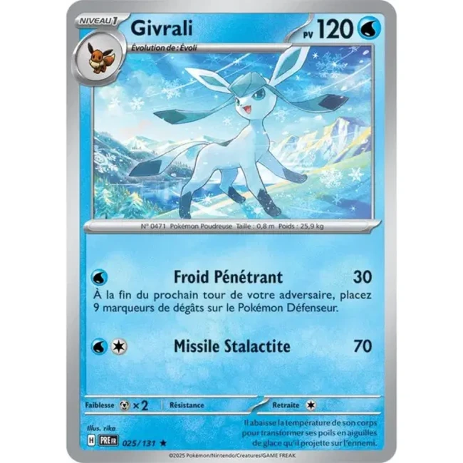 Carte Pokémon Givrali 25/131 - EV8.5 Evolutions Prismatiques