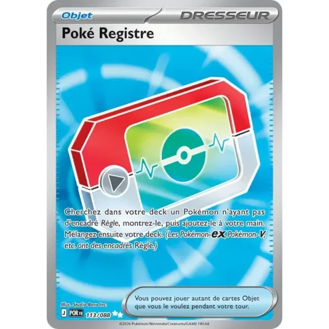 Carte Pokémon Poké Registre 113/088 - ME03 Equilibre Parfait