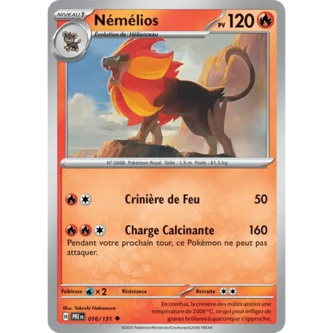 Carte Pokémon Némélios 16/131 - EV8.5 Evolutions Prismatiques