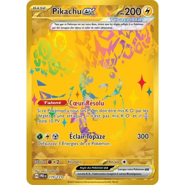 Carte Pokémon Pikachu ex 179/131 - EV8.5 Evolutions Prismatiques