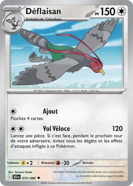 Carte Pokémon Déflaisan 73/86 - EV10.5 Foudre Noire