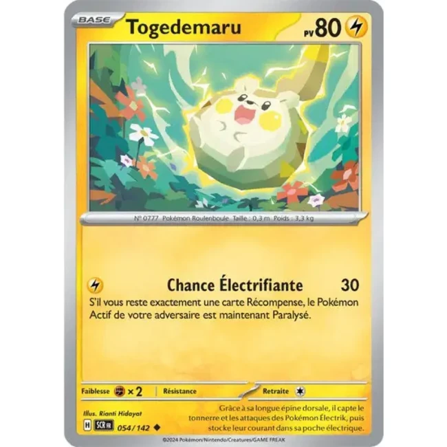 Carte Pokémon Togedemaru 54/142 - EV7 - Couronne Stellaire