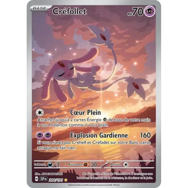 Carte Pokémon Créfollet 204/191 - EV8 Étincelles Déferlantes