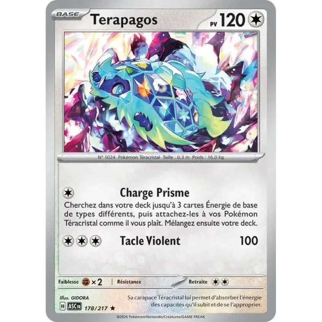 Carte Pokémon Terapagos 178/217 - ME02.5 Héros Transcendants