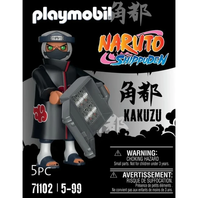 Emballage Playmobil Naruto Shippuden 71102 présentant Kakuzu avec sa mallette