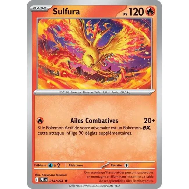 Carte Pokémon Sulfura 14/94 - ME02 Flammes Fantasmagoriques