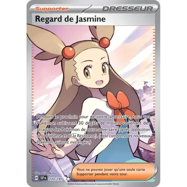 Carte Pokémon Regard de Jasmine 233/191 - EV8 Étincelles Déferlantes