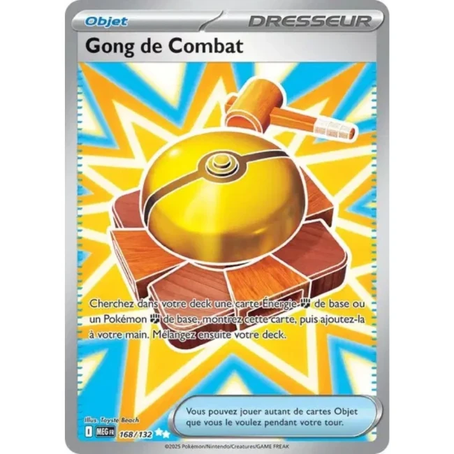 Carte Pokémon Gong de Combat 168/132 - ME1 Méga évolution
