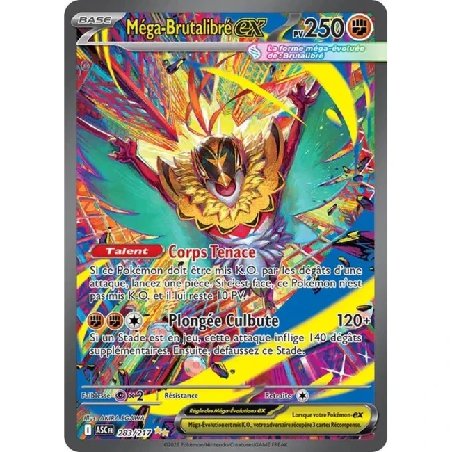 Carte Pokémon Méga-Brutalibré ex 283/217 - ME02.5  Héros Transcendants